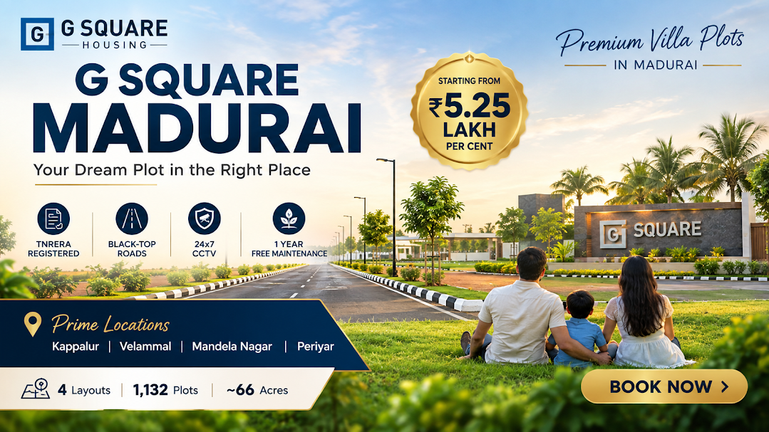 G Square Madurai - ready-to-construct villa plots for sale in Madurai